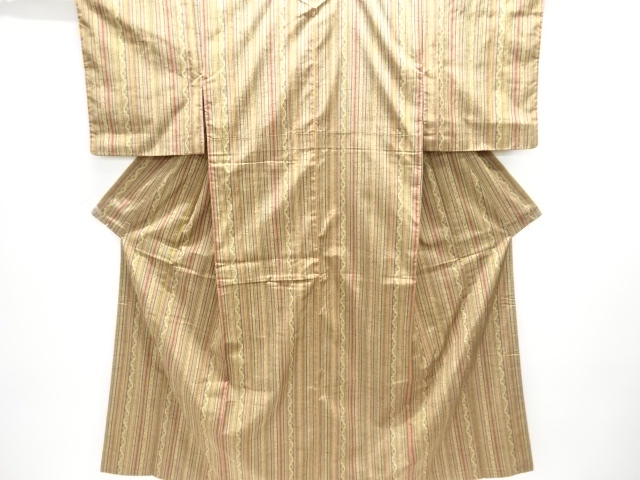 JAPANESE KIMONO / TSUMUGI / WOVEN FLOWER